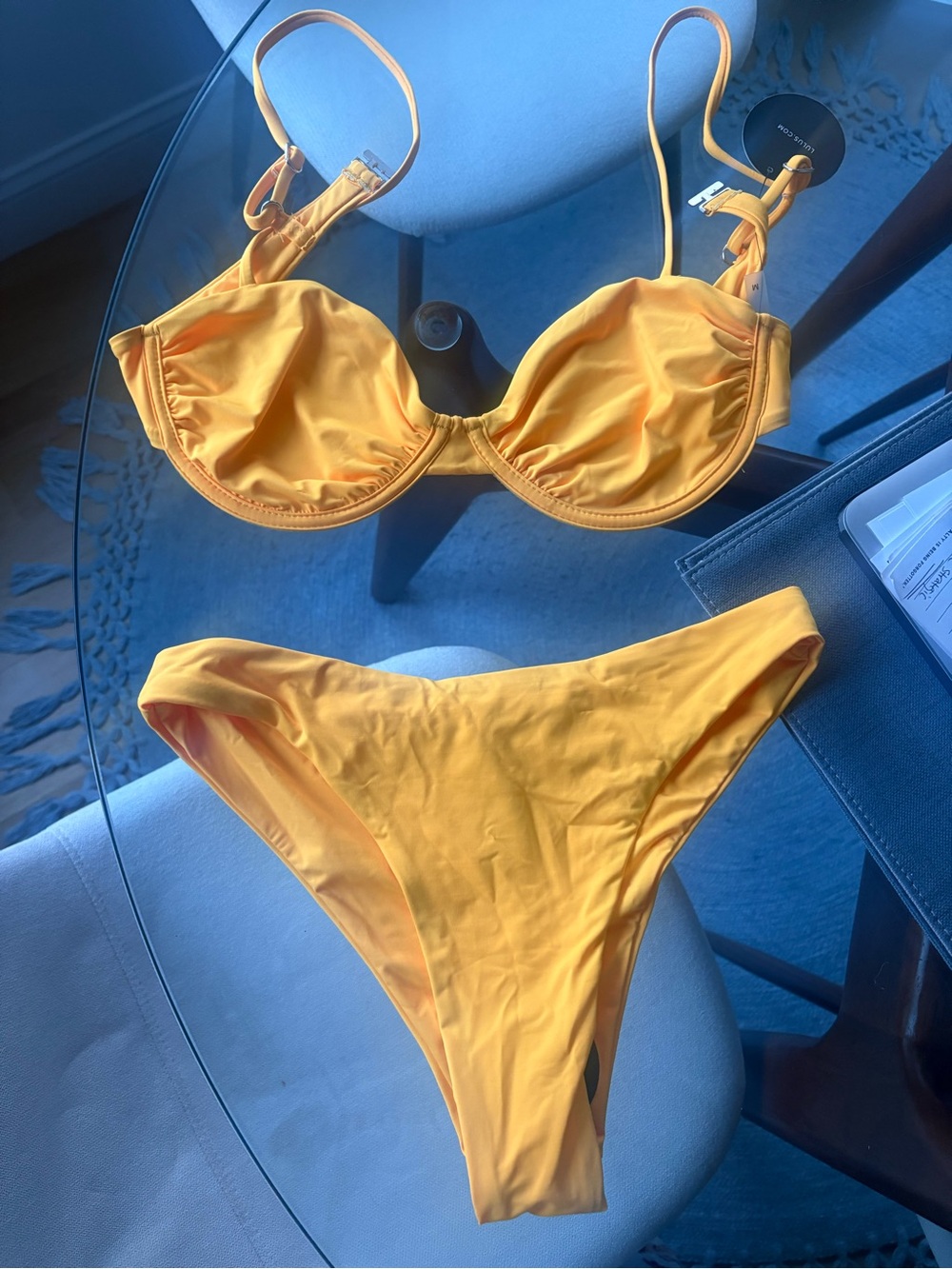 Brand New Yellow Two-Piece lulus Bikini Set